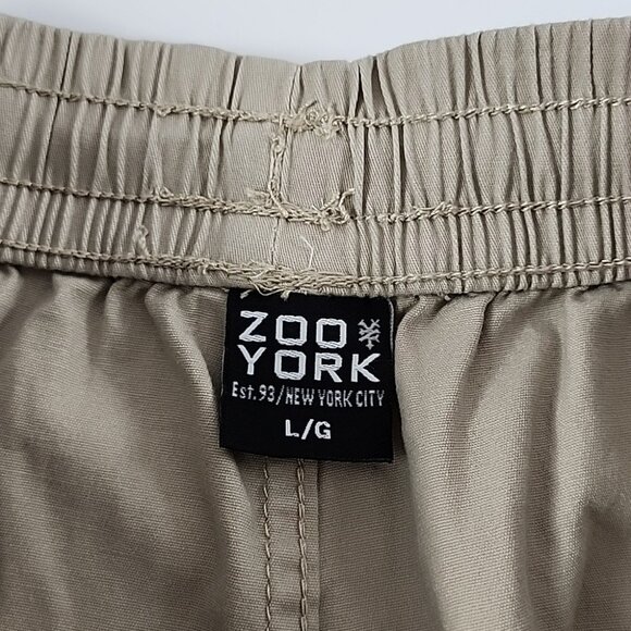 NWT Zoo York Men's Long Knee Length Cotton Stretch Sand Beige Shorts Size L - Picture 8 of 13